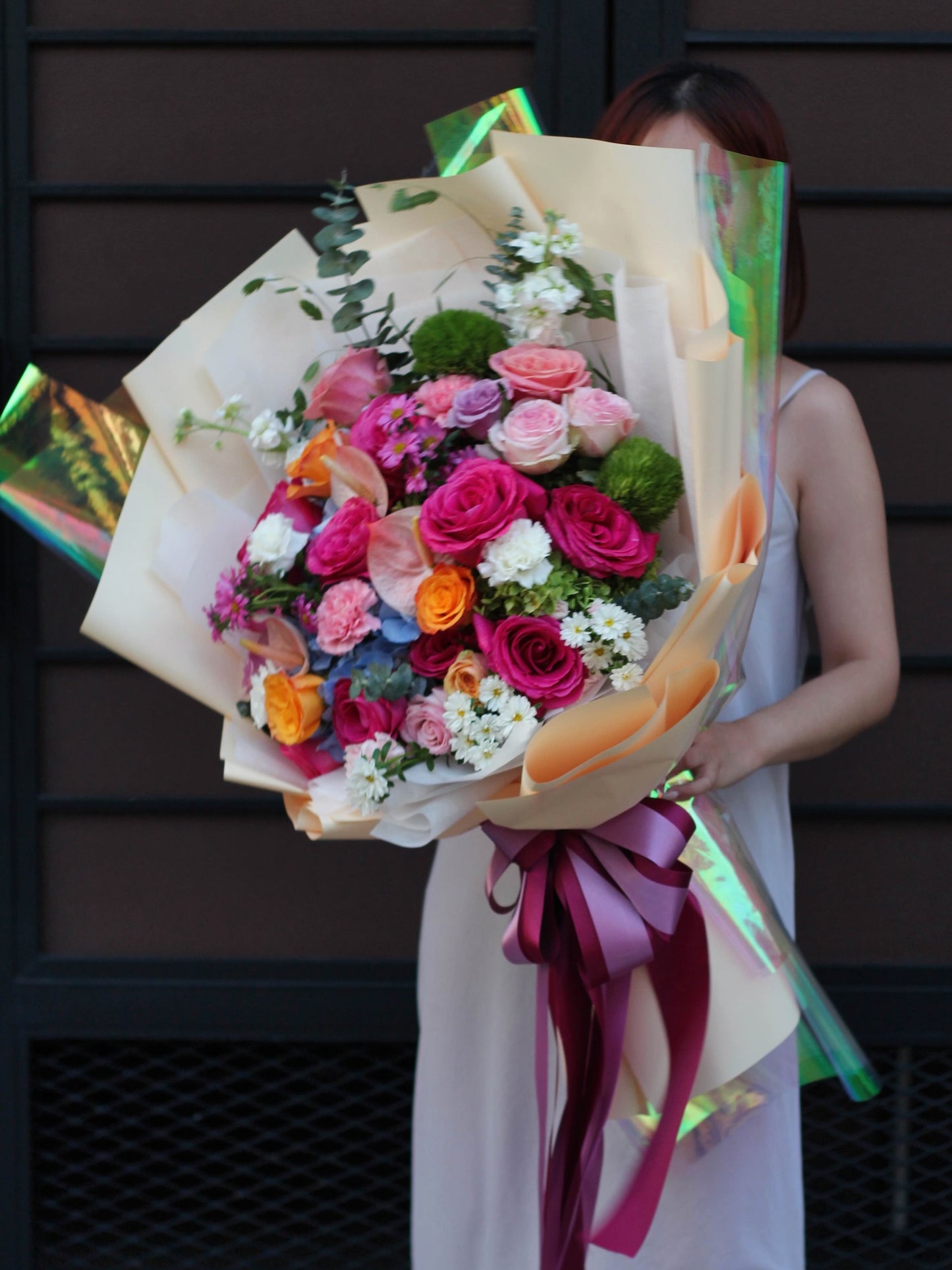 Bouquet of Mixed Color Flowers Romance - Farm-Sook Flowers & Coffee