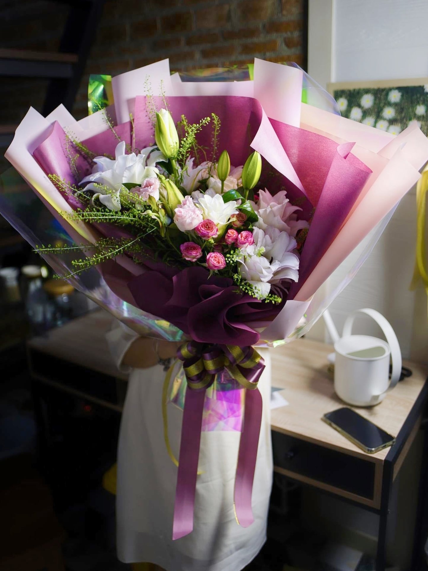 Bouquet of Love Lilies - Farm-Sook Flowers & Coffee