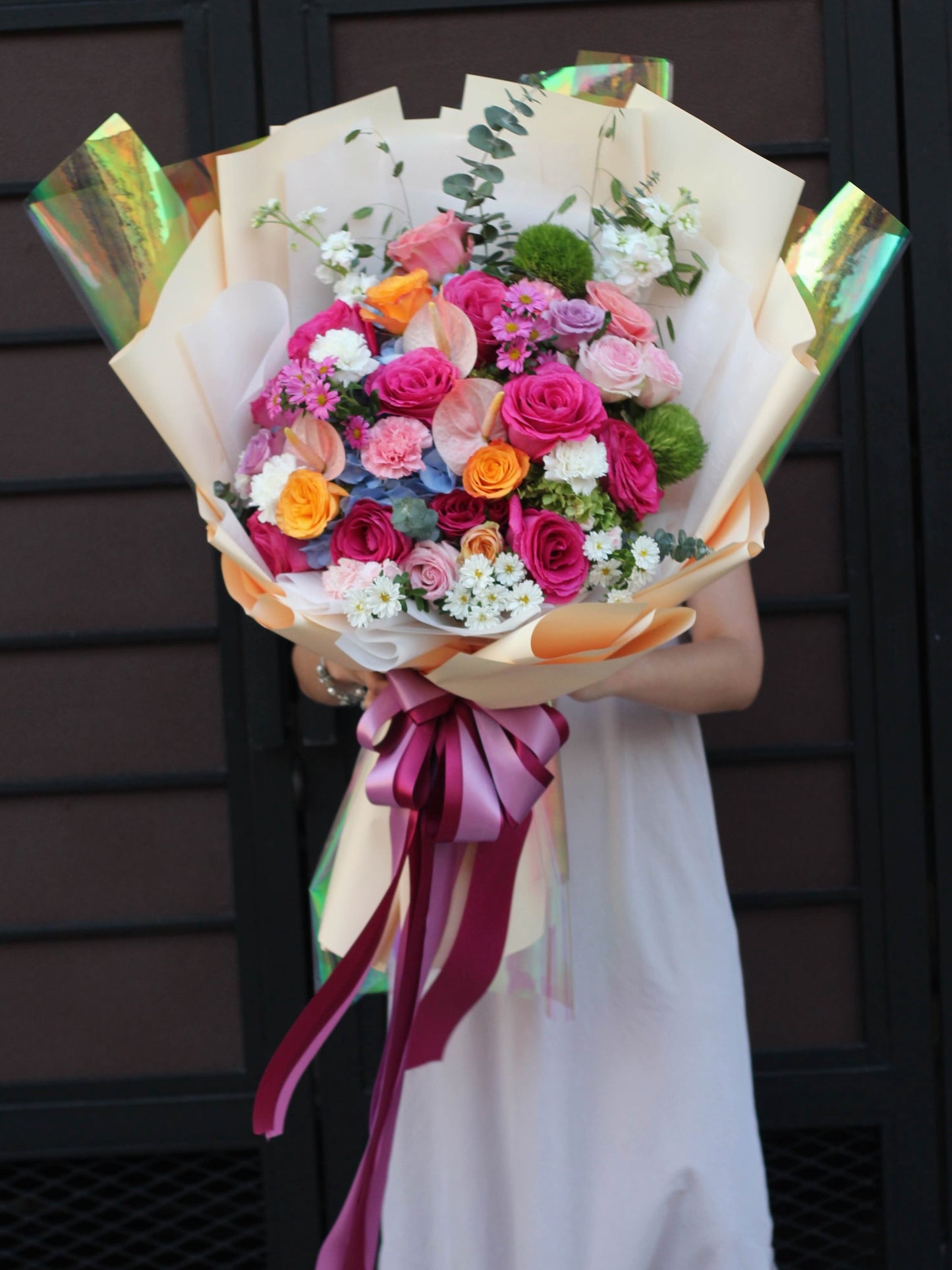 Bouquet of Mixed Color Flowers Romance - Farm-Sook Flowers & Coffee
