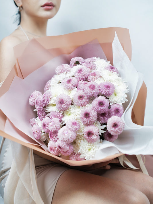 Valentine's Day - Bouquet of Daisy Chrysanthemums - Farm-Sook Flowers & Coffee