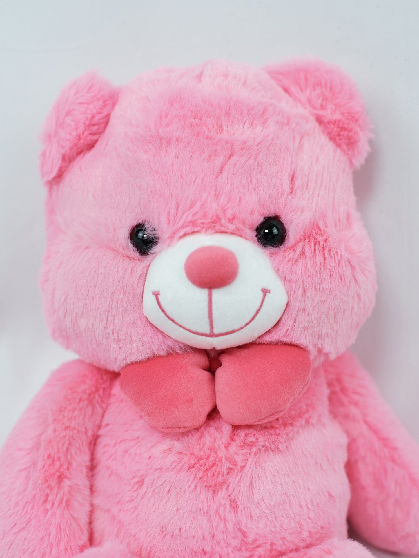 Smiling pink 15in teddy bear - Farm-Sook Flowers & Coffee