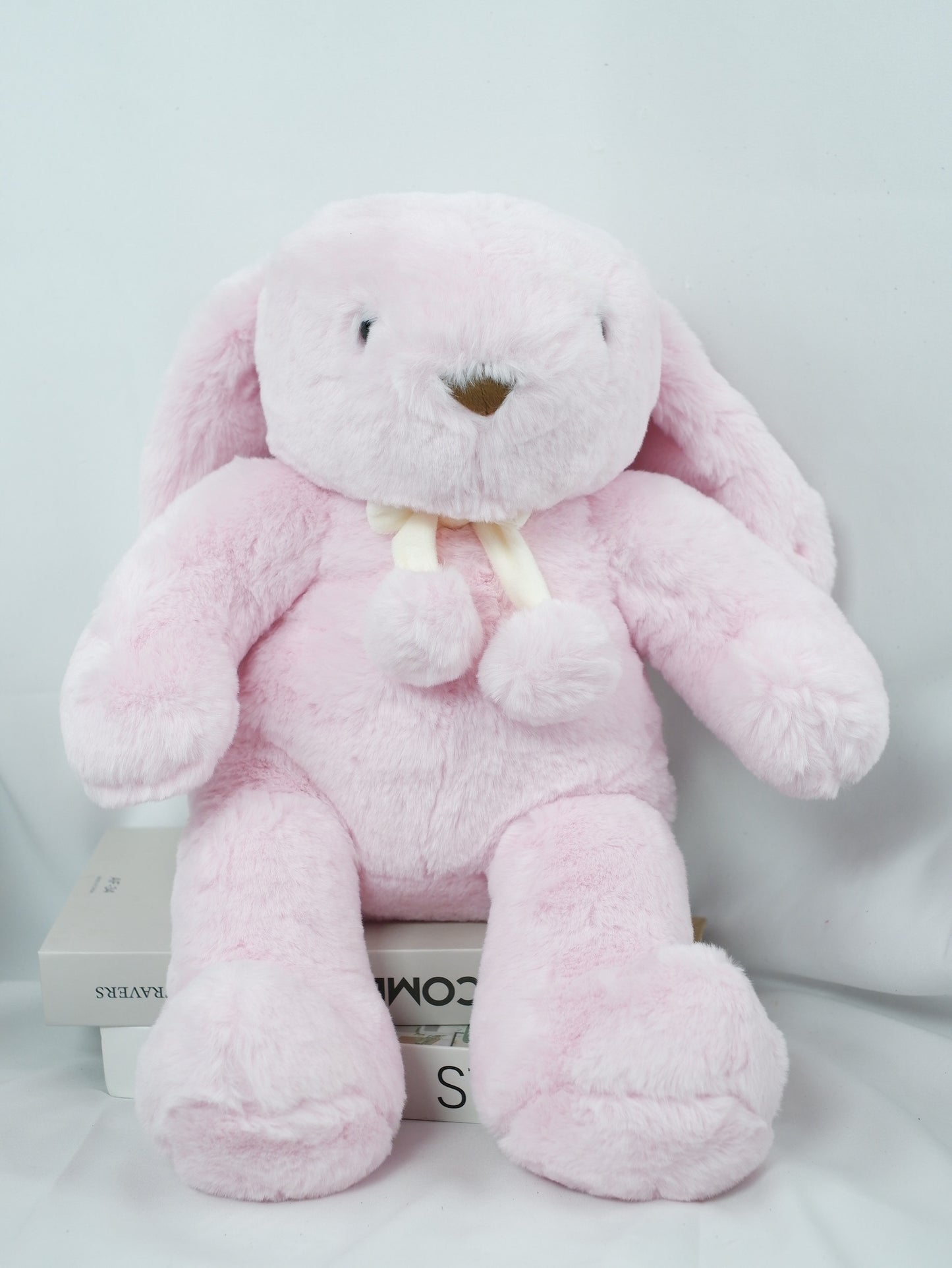 pink colored plush bunny - Farm-Sook Flowers & Coffee