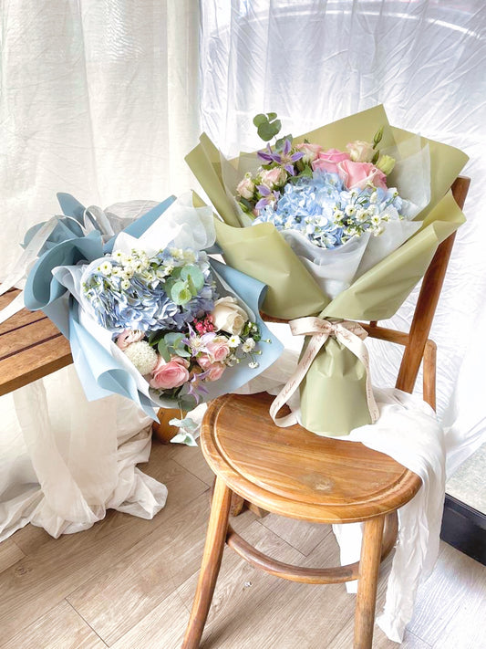 Bouquet of Garden Hydrangea - Farm-Sook Flowers & Coffee